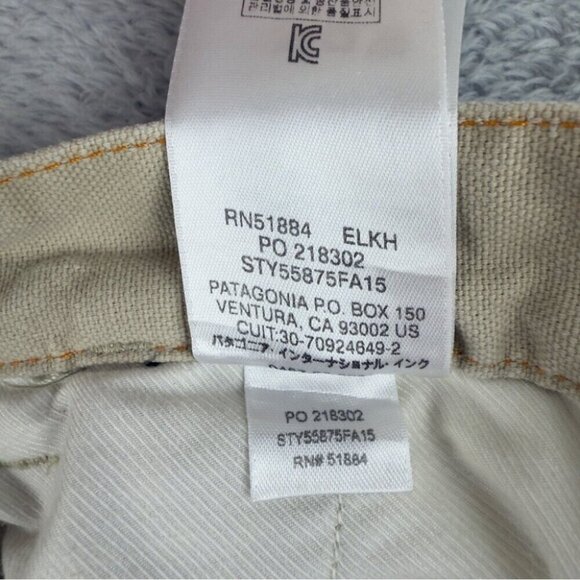 Patagonia Men's Sz 30 Shortx28 Beige Straight Duck Fit Pant Organic Cotton 55875 - Picture 5 of 11